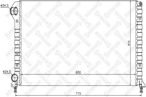 10-25477-SX_радиатор системы охлаждения!\ Fiat Doblo 1.2-1.6/1.9D 01>