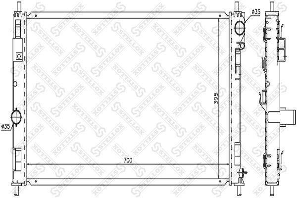 10-25631-SX_радиатор системы охлаждения!\Chrysler Sebring/Stratus,Dodge Caliber 2.0-3.5i/2.0CRDi 07>