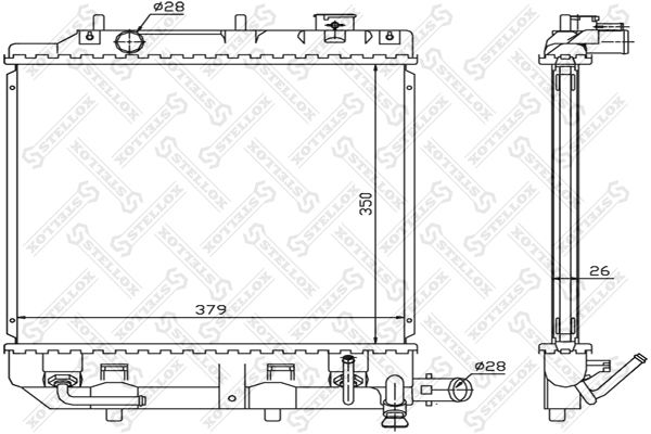 10-25850-SX_радиатор системы охлаждения! АКПП\ Mazda Demio 1.5 96-99