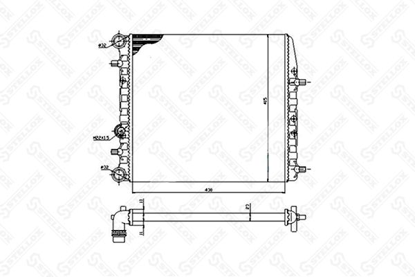 10-26241-SX_радиатор системы охлаждения!\ VW Polo IV 1.2-1.4i/1.9SDi 02>