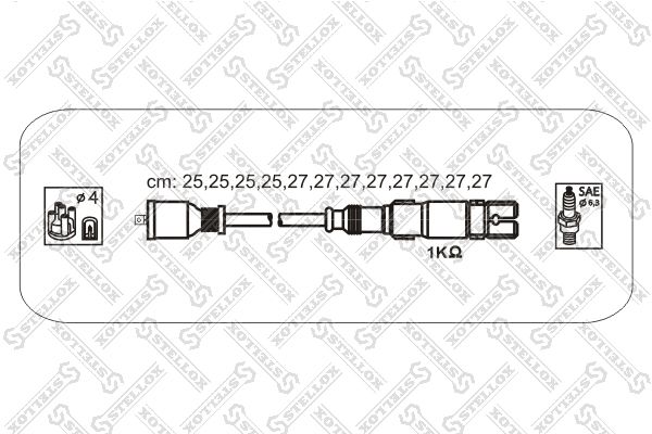 10-38436-SX_к-кт проводов!12 провод.\Chrysler Crossfire 3.2 03>,MB С208/С209/W202/W203/W210/W211 97>