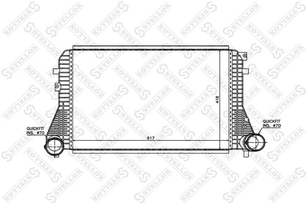 10-40038-SX_интеркулер!\ Audi A3, VW Golf/Touran/Caddy all 03>