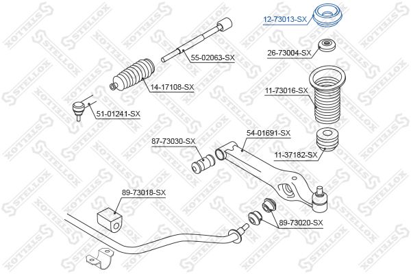 12-73013-SX_опора амортизатора переднего!\ Daewoo Kalos 02>