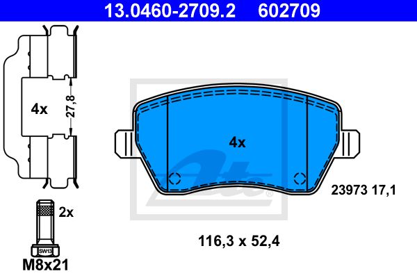 13.0460-2709.2_=GDB3332 !колодки дисковые п.\Nissan Note 1.4/1.6/1.5dCi 06>/Renault Clio 1.2-1.6 05>