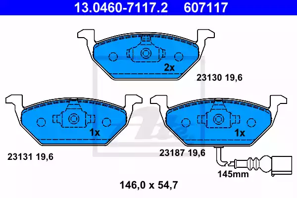 13.0460-7117.2_=633 21=644 021B-SX !колодки дисковые п.\VW Golf, Skoda Octavia 1.4-1.9SDi 96>