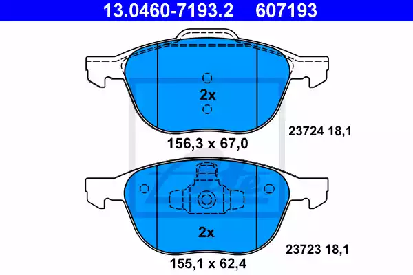 13.0460-7193.2_=1082 00=FO608681 !колодки дисковые п.\ Mazda 3 1.4-2.0/1.6CRTD 03>