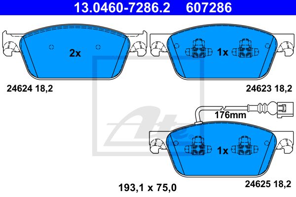 13.0460-7286.2_колодки дисковые передние!\ VW T5 2.0TDi 09>