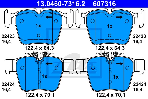 13.0460-7316.2_колодки дисковые задние!\ MB W205/X253 15>