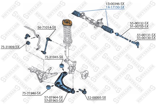 14-17150-SX_пыльник рейки рулевой! без г/у\ Ford Scorpio/Sierra 1.8-2.9i/2.3D <94