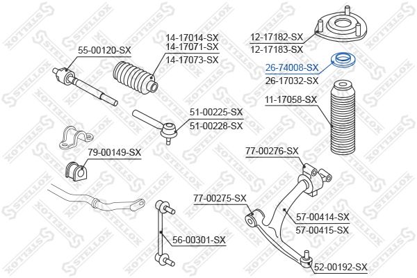 26-74008-SX_=574 1608 [543258J000] !подшипник опоры аморт.\ Nissan Primera P12/Maxima CA33 00>