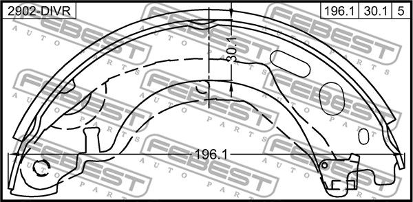 2902-DIVR_колодки барабанные !с монт.компл.\ Land Rover Discovery IIIt 4.2/2.7TD/3.6TD 07>