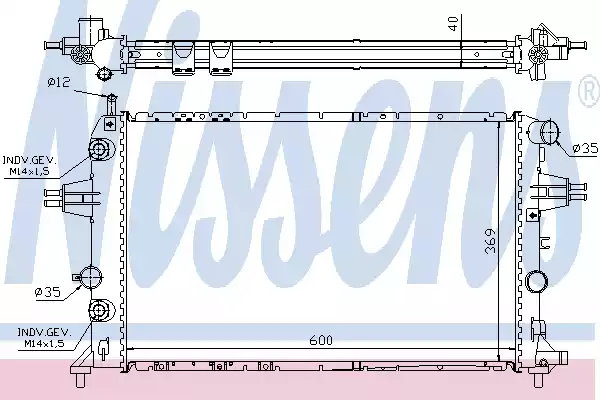 NS63003A_радиатор системы охлаждения!\ Opel Astra/Zafira 2.0/2.2DTI 00>