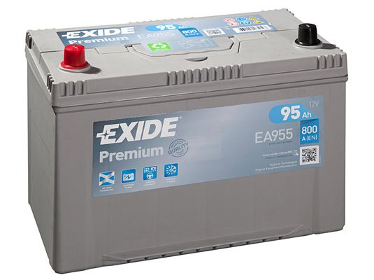 EXIDE EA955 PREMIUM_аккумуляторная батарея! 19.5/17.9 рус 95Ah 800A 306/173/222 CARBON BOOST\