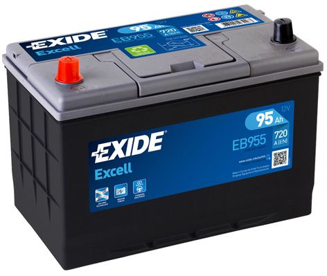 EXIDE EB955 EXCELL_аккумуляторная батарея! 19.5/17.9 рус 95Ah 760A 306/173/222\