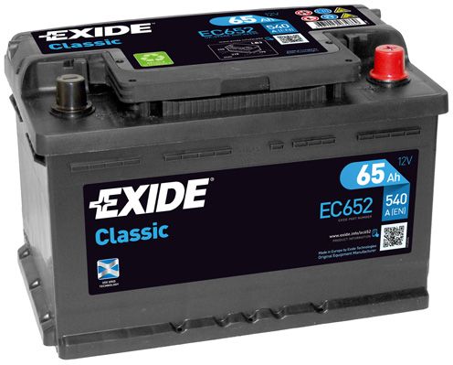 EXIDE EC652 CLASSIC_аккумуляторная батарея! 19.5/17.9 евро 65Ah 540A 278/175/175\