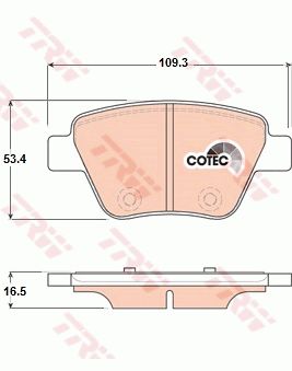 GDB1841_=1420 00 [5K0698451] !колодки дисковые з.\ Audi A3, VW Golf, Skoda Superb, Seat Leon all 08>