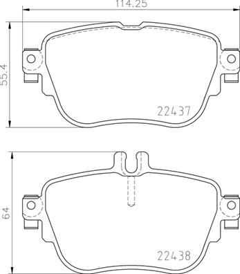 P 50 136_колодки дисковые задние!\ MB W213 16>