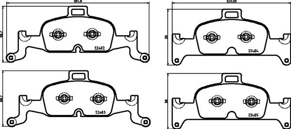 P 85 164_колодки дисковые передние!\ Audi A4/A5/A6/Q5 15>