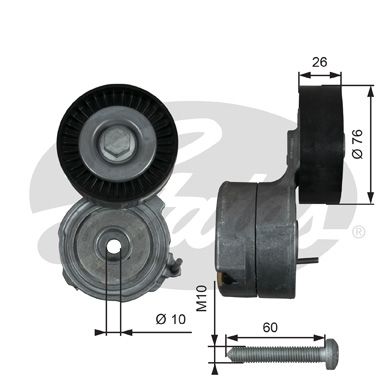 T38423_ролик натяжной ремня НО!\ Audi A4/A6 2.8/3.0/3.2FSI/TFSI 06>