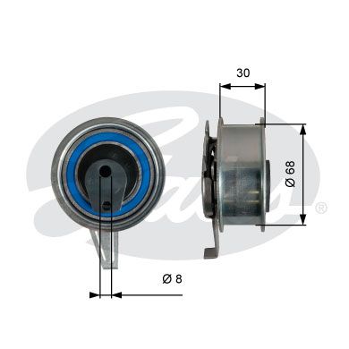 T43245_ролик натяжной ГРМ!\ Scoda Octavia, Audi A3/A4/A5/A6 1.6TDi/2.0TDi 14>