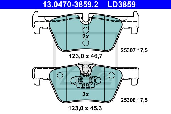 13.0470-3859.2_колодки дисковые задние!\ BMW 1 F20 1.6/1.8/2.0D 11>