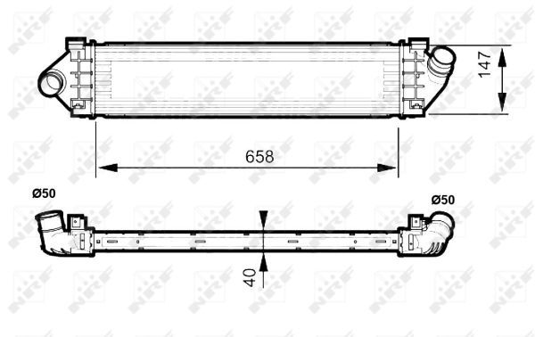 NRF 30515_интеркулер !\Ford Mondeo/S-Max 2.0TDCI 07>