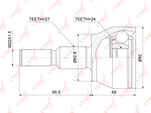 CO-3873_ШРУС наружный к-кт! 1692088\ Ford C-Max/Focus 1.6i 10>