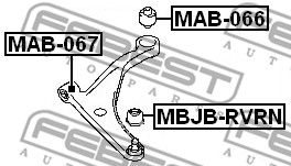 MBJB-RVRN_пыльник шаровой опоры! 18x38.5x30\ Mitsubishi Lancer/ Mirage CJ 95-03