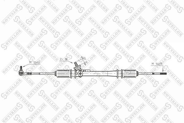 00-35025-SX_рейка рулевая мех-ская! 51944, с тягами\ VW Golf II/III 83>