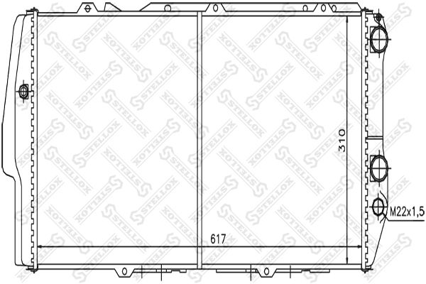 10-25019-SX_радиатор системы охлаждения!\ Audi 100/200 1.8-2.3 83-90