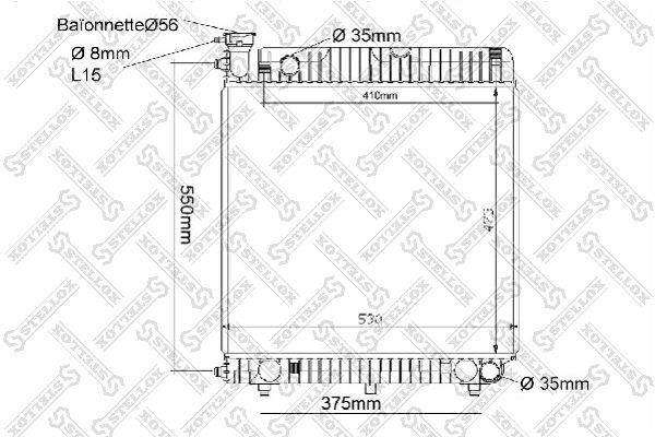 10-25035-SX_радиатор системы охлаждения!\ MB T1 2.3D-3.0D 77>