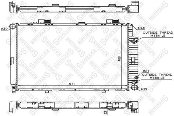 10-25093-SX_радиатор системы охлаждения!\ MB W210 2.0-2.5TD 95>