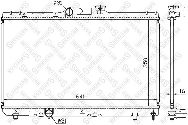 10-25114-SX_радиатор системы охлаждения!\ Toyota Corolla 1.3i-1.6i 92-99