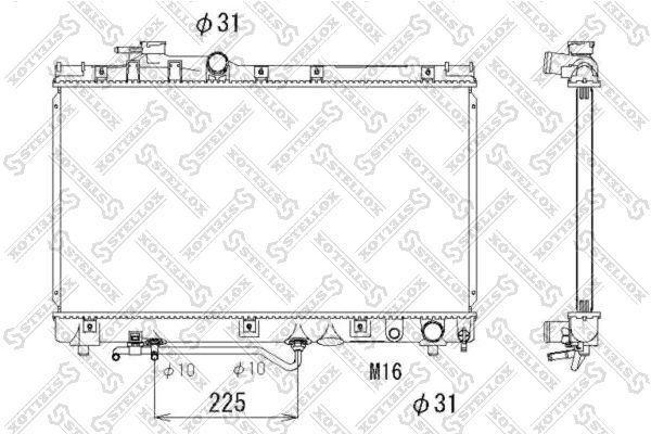 10-25150-SX_радиатор системы охлаждения! АКПП\ Toyota Corona/Carina 2.0 ST202 93-95