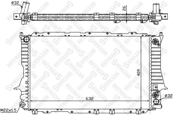 10-25181-SX_радиатор системы охлаждения! АКПП\ Audi 100/A6 2.6/2.8 V6 <97