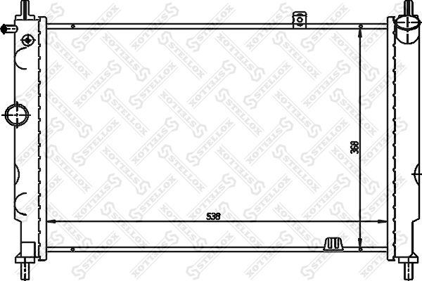 10-25224-SX_радиатор системы охлаждения!\ Opel Astra 1.6i-2.0i/1.7D 91>