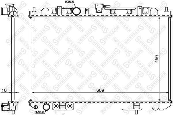 10-25339-SX_радиатор системы охлаждения! АКПП\ Nissan X-Trail 2.0/2.5 01>