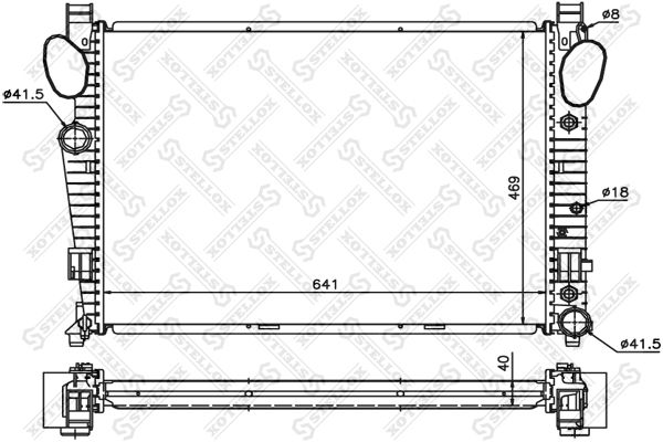 10-25426-SX_радиатор системы охлаждения!\ MB W220 4.3/5.0/5.5 99-06