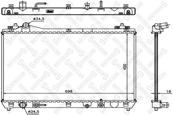 10-25431-SX_радиатор системы охлаждения! АКПП\ Suzuki Grand Vitara 2.0i 16V 05>