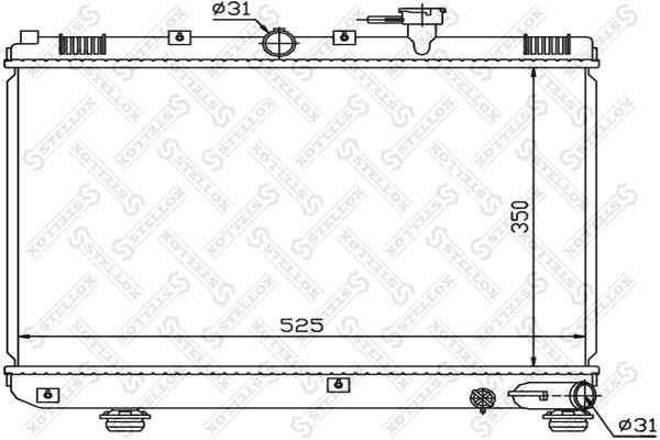 10-25464-SX_радиатор системы охлаждения! МКПП\ Kia Rio 1.3-1.5 00>