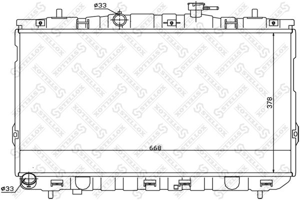 10-25472-SX_радиатор системы охлаждения!\ Hyundai Coupe 2.0 01>/Elantra 00> МКПП