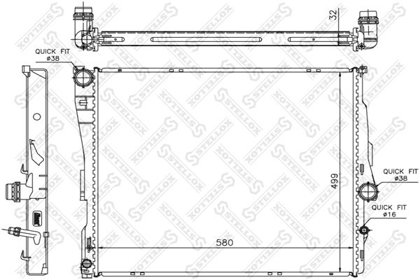 10-25589-SX_радиатор системы охлаждения!\ BMW X3 2.5i-3.0i 06>