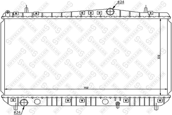 10-25688-SX_радиатор системы охлаждения!\ Chevrolet Tacuma 1.6i 01>/1.8-2.0i 00-04