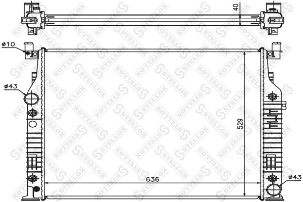 10-25877-SX_радиатор системы охлаждения!\ MB W164/W251/X164 3.5-5.0/2.8CDi/3.2CDi/63AMG 05>