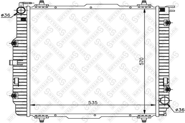 10-25881-SX_радиатор системы охлаждения!\ MB W463 2.0-5.4i/2.5-3.0D/2.5-3.4TD/2.7-4.0CDi