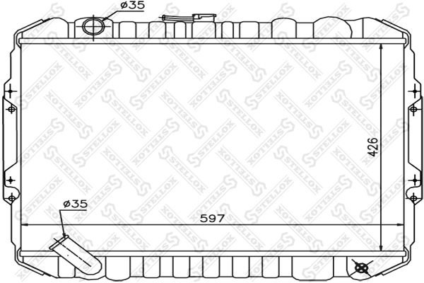 10-25963-SX_радиатор системы охлаждения!\ Mitsubishi Pajero 3.0i 24V 88-99