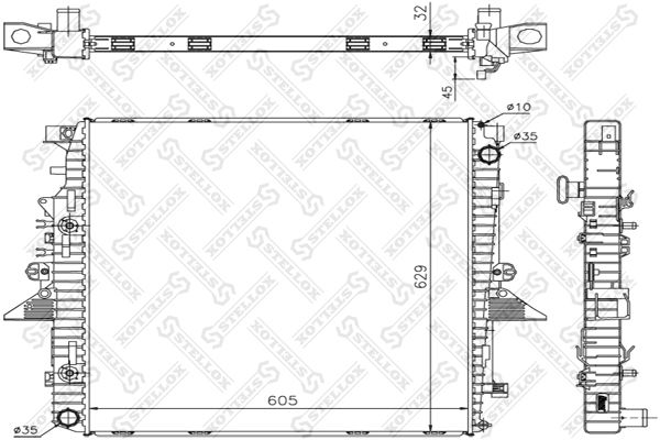 10-26290-SX_радиатор системы охлаждения!\ Land Rover Discovery, Range Rover Sport 4.0-4.4/4.4TD 04>