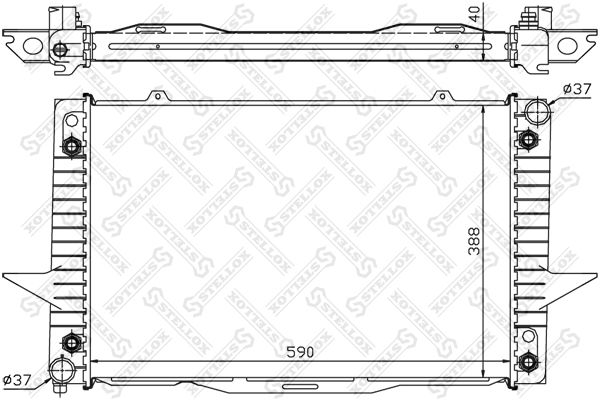 10-26450-SX_радиатор системы охлаждения! АКПП\ Volvo 850/S70/V70 2.0-2.5T 94-98