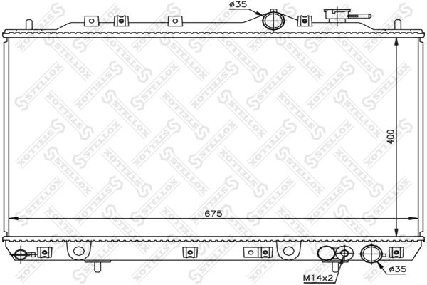 10-26525-SX_радиатор системы охлаждения! МКПП\ Hyundai Sonata 2.0 95-98