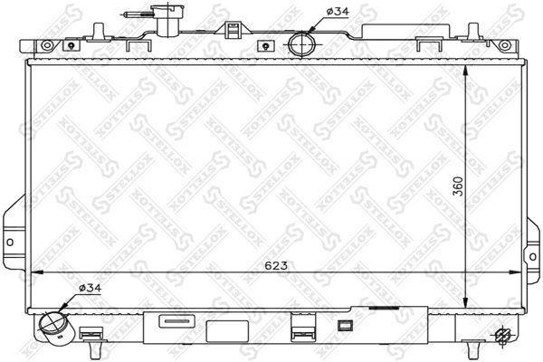 10-26596-SX_радиатор системы охлаждения! МКПП\ Hyundai Matrix 1.6/1.8 01>